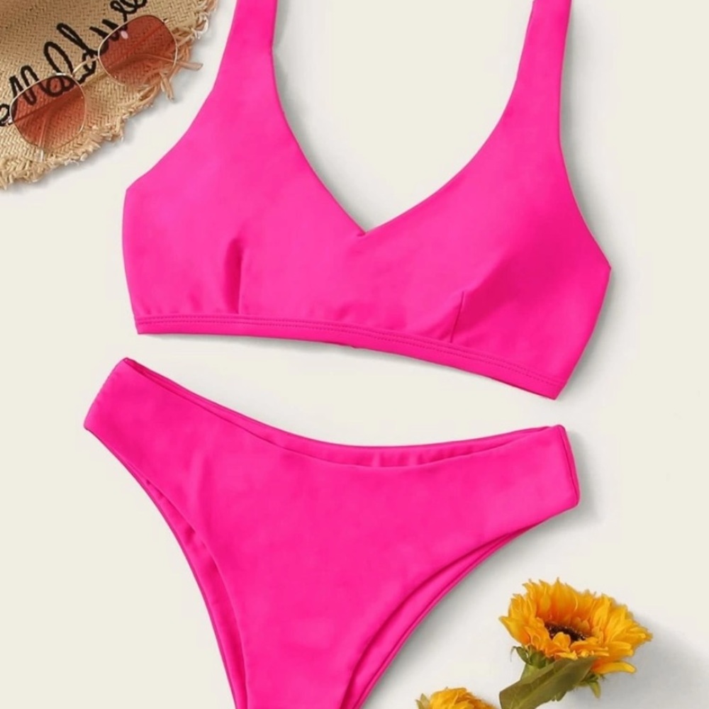 Hot Pink SHEIN Bikini
